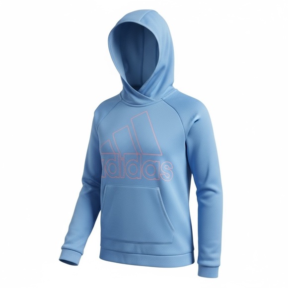 New Adidas Blue Badge of Sport Fleece Hoodie Pullover Sweatshirt Running Gym XS - Picture 6 of 7